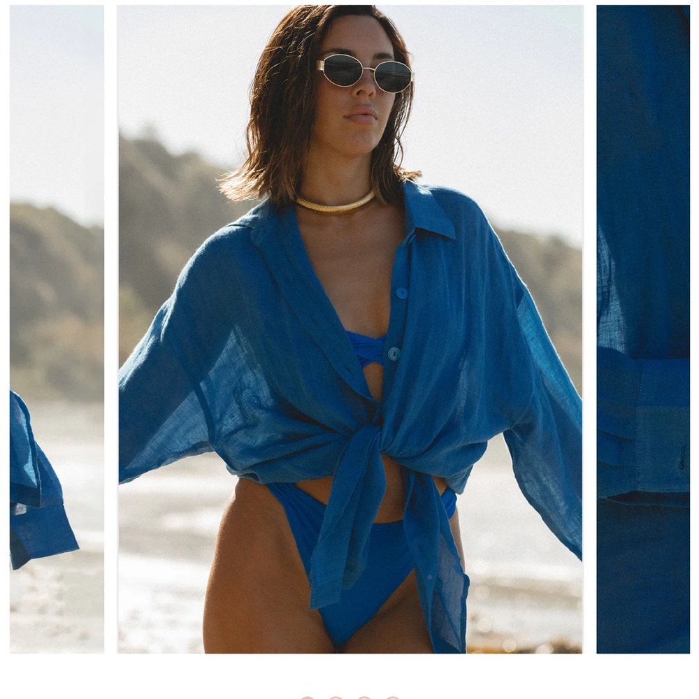 TULUM COVERUP - TAN + LINES
